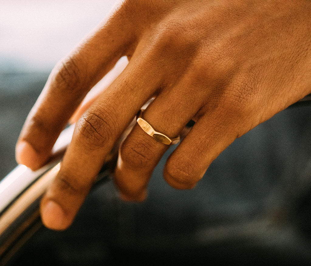ring classic round facets gold