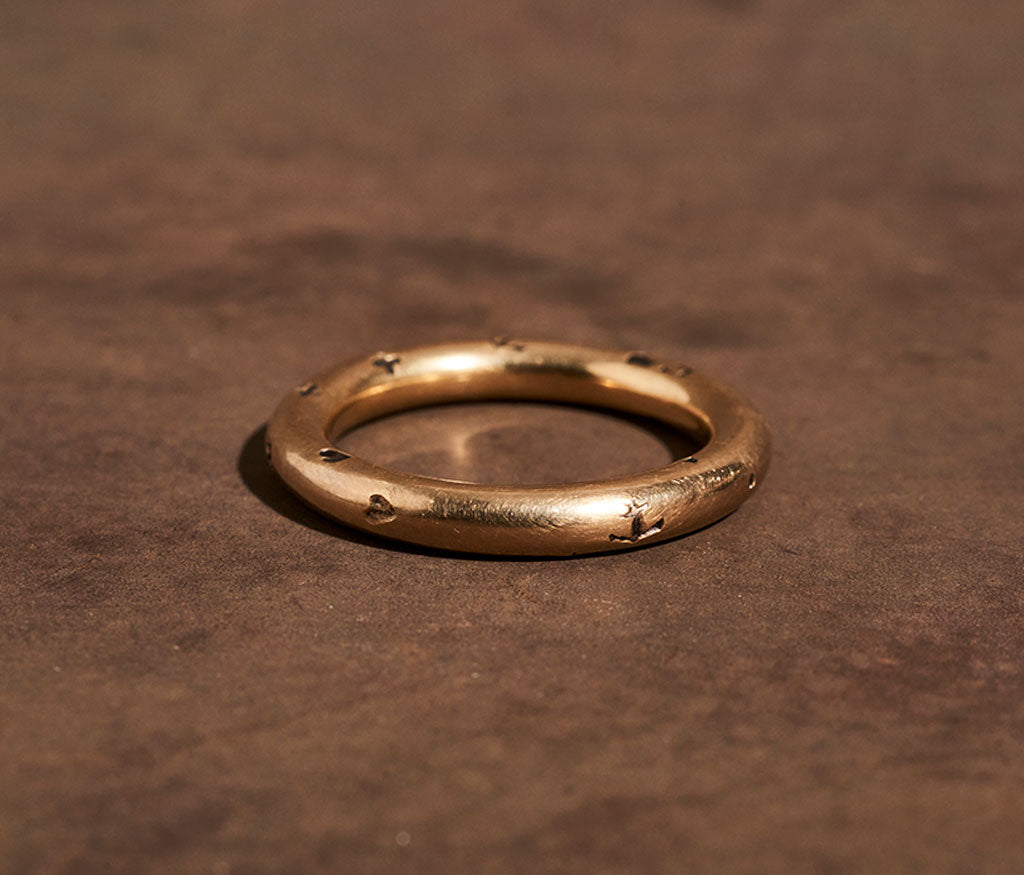 ring classic round faith love hope gold
