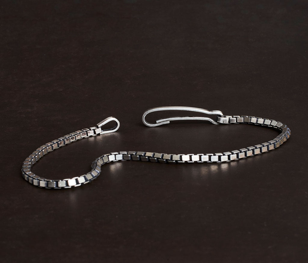 bracelet snaplink fine box chain