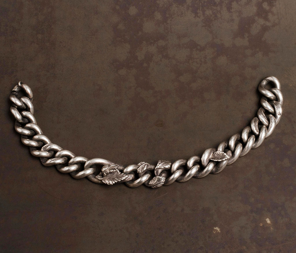 bracelet curb chain rosebud