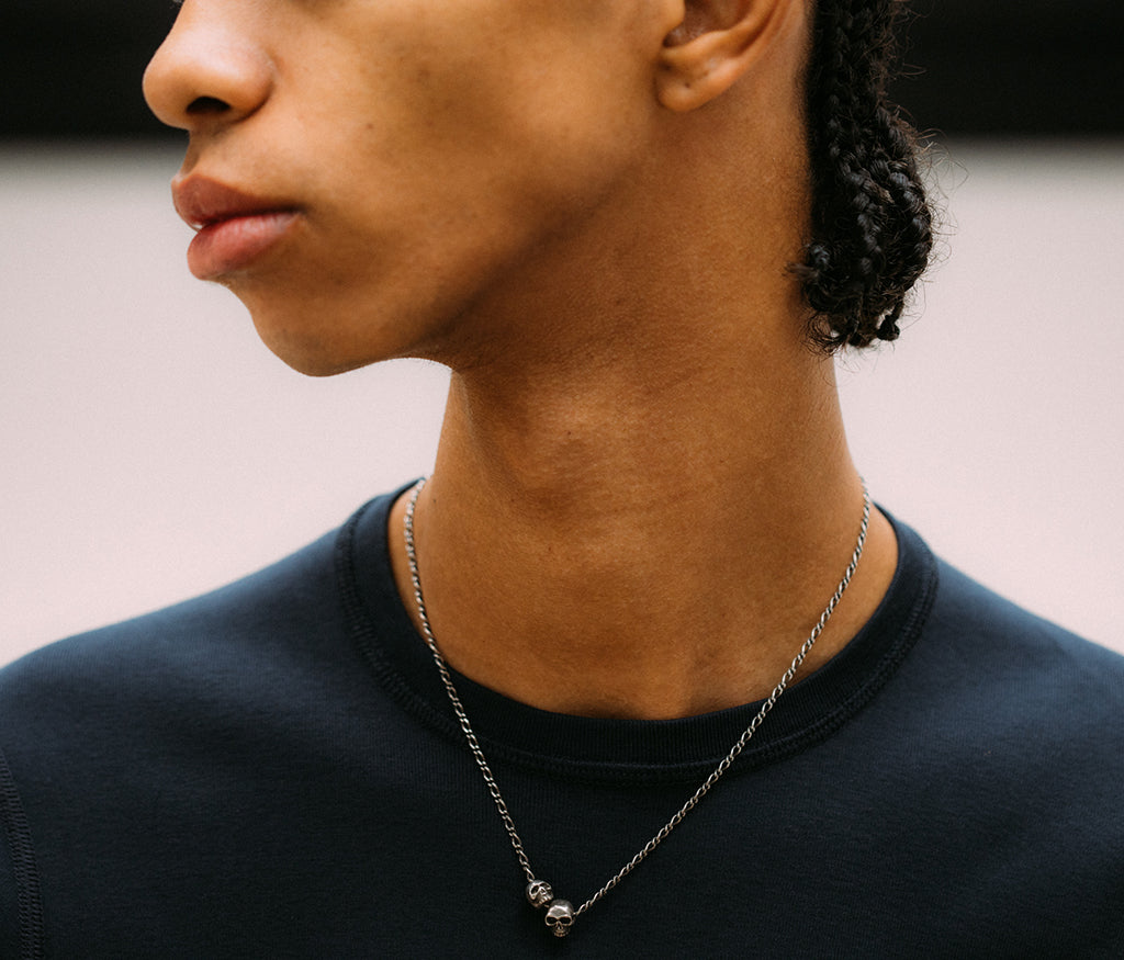 necklace two skulls