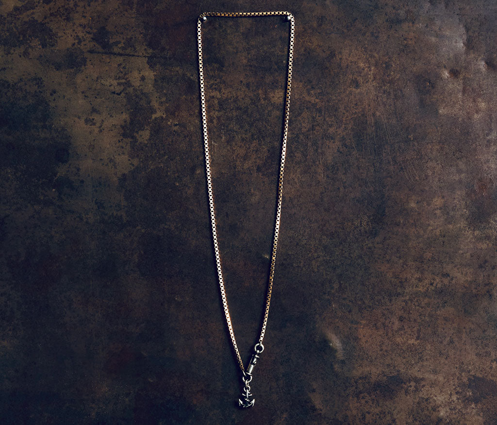necklace symbol anchor silvergold