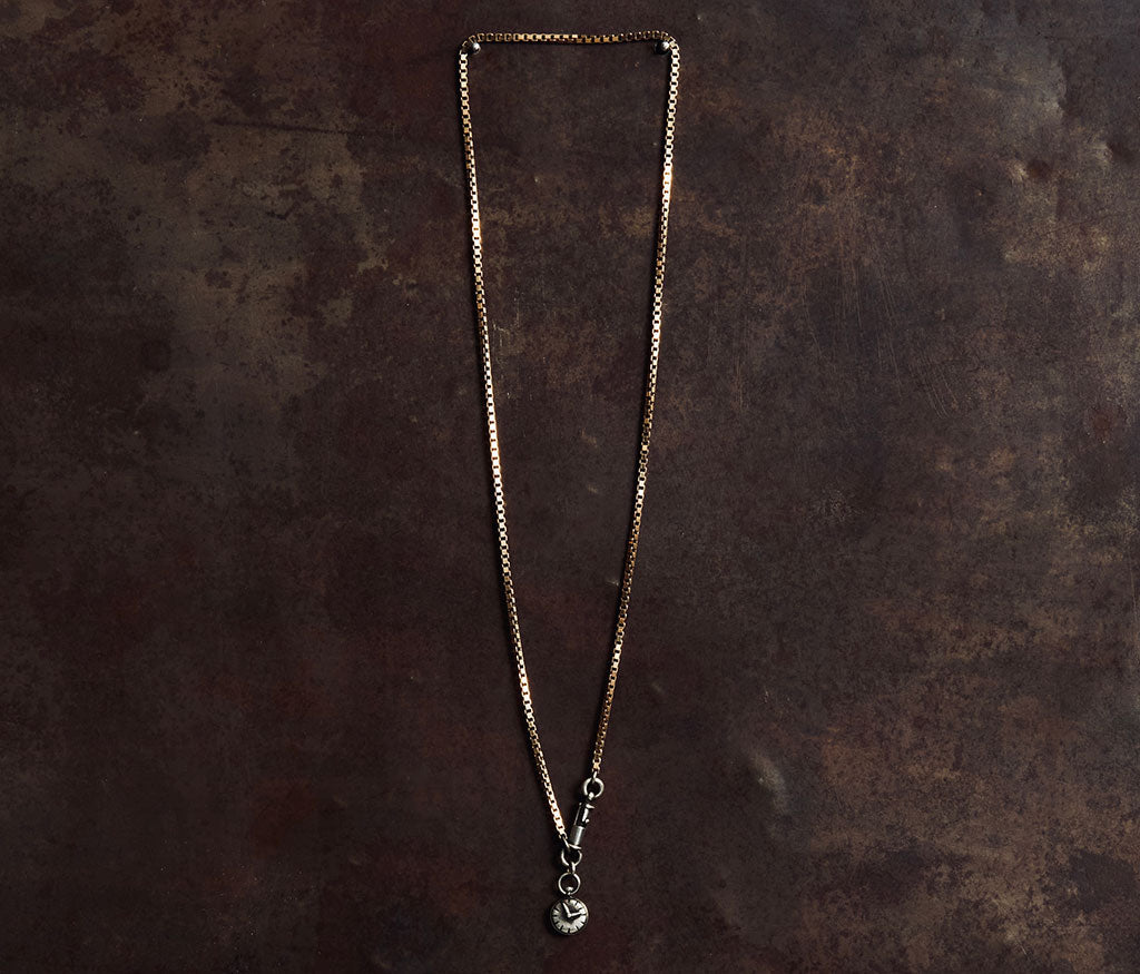 necklace symbol clock silvergold