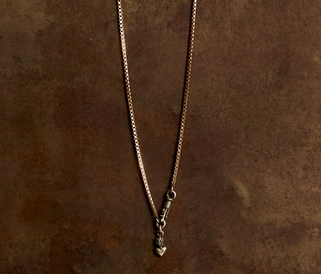 necklace symbol heart silvergold
