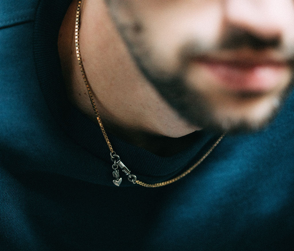 necklace symbol heart silvergold