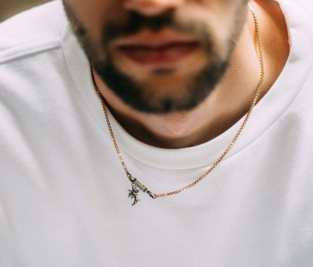 necklace symbol palm silvergold