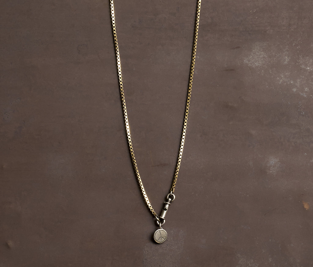 necklace symbol peace silvergold