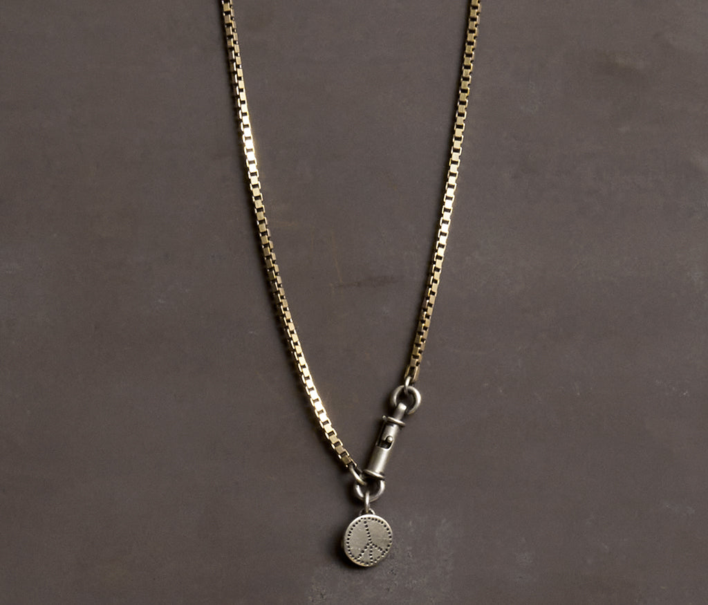 necklace symbol peace silvergold