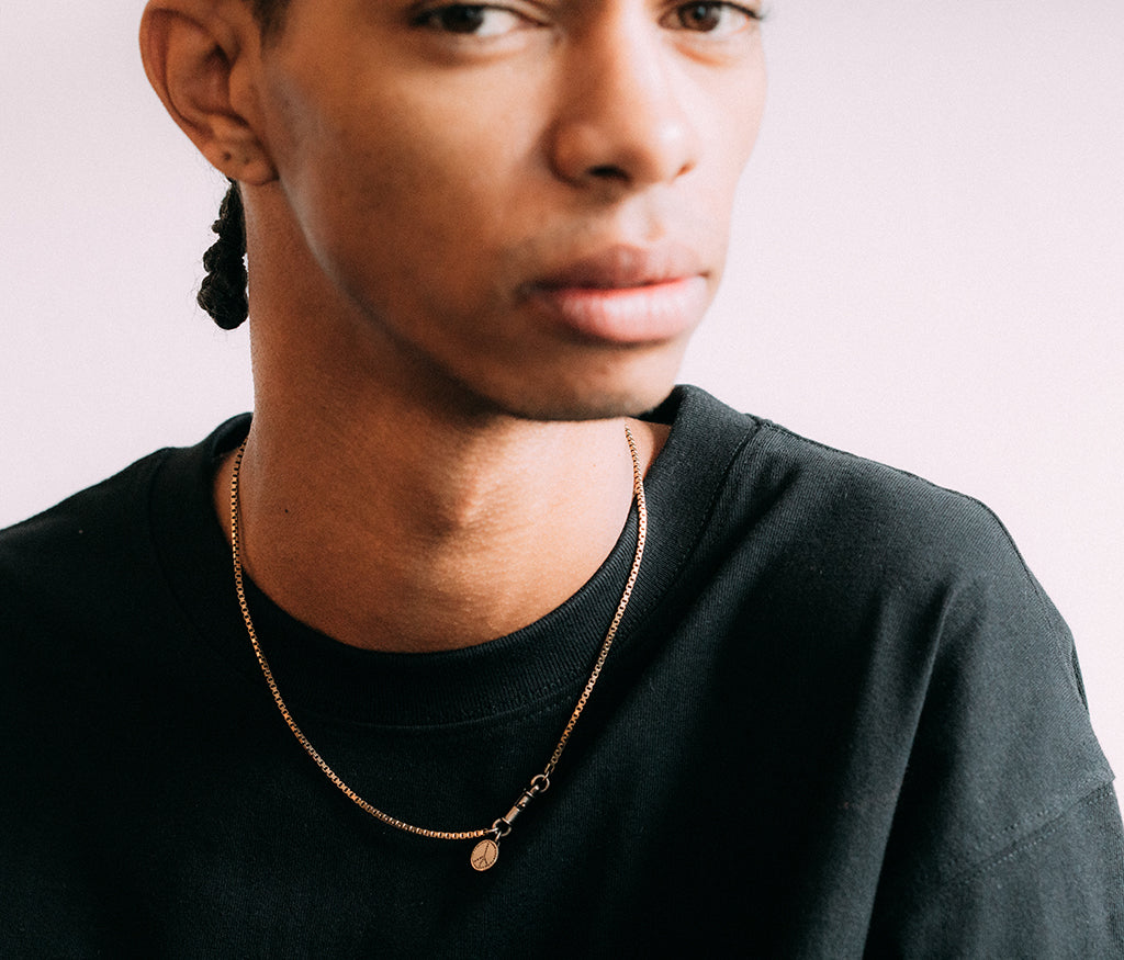 necklace symbol peace silvergold