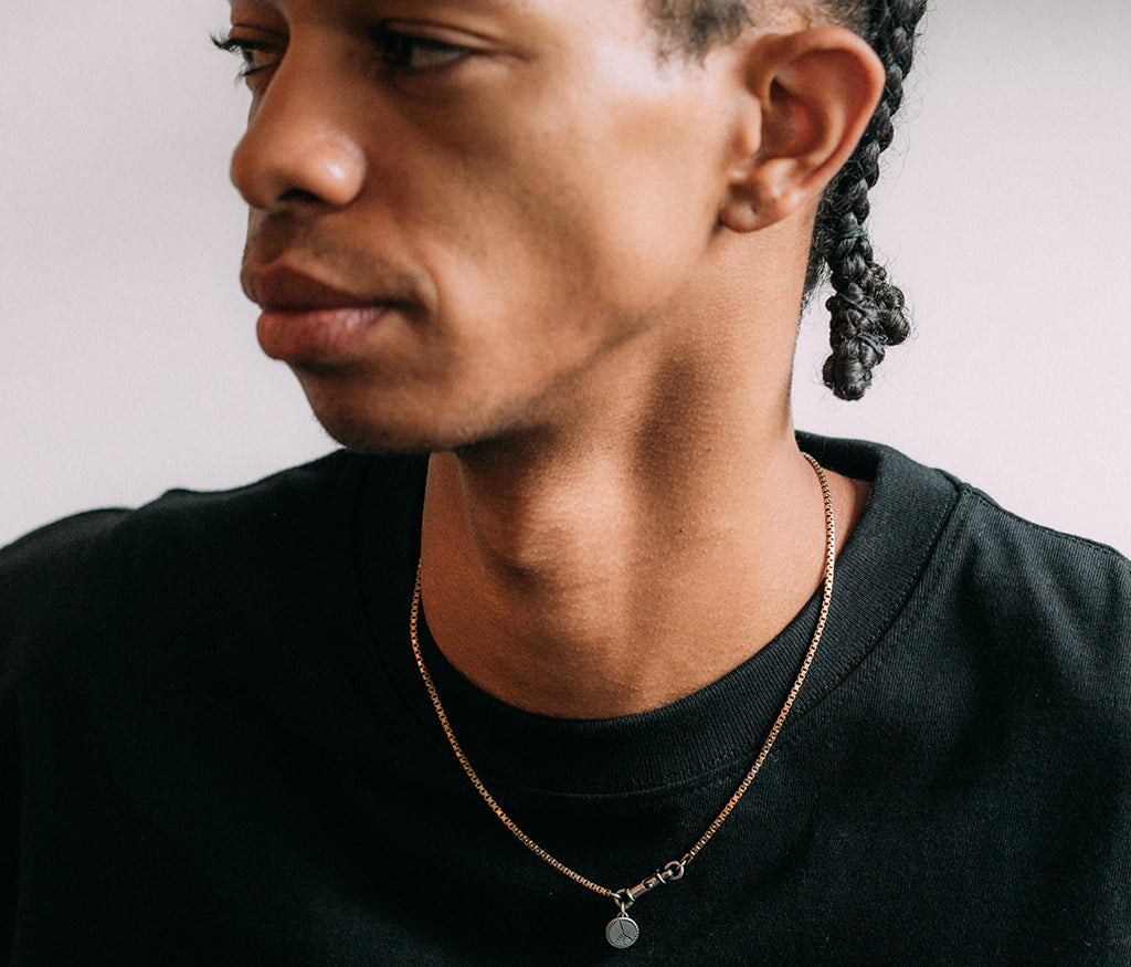 necklace symbol peace silvergold