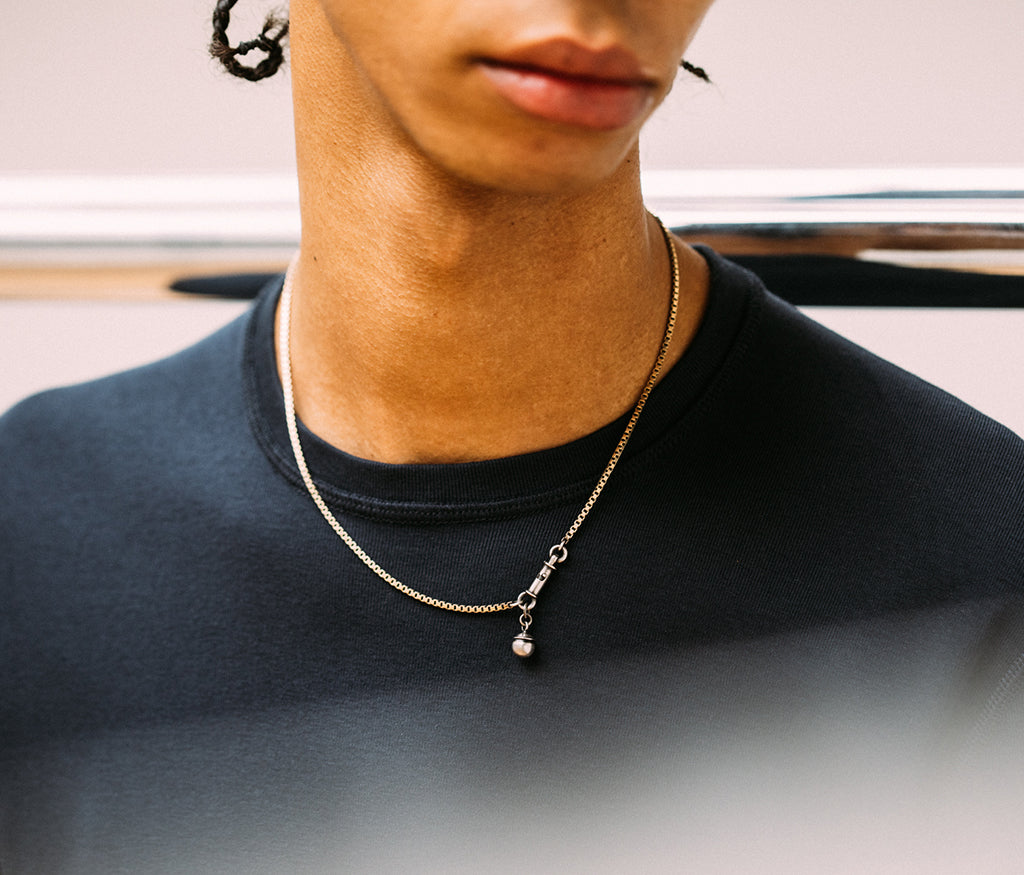 necklace symbol pearl silvergold