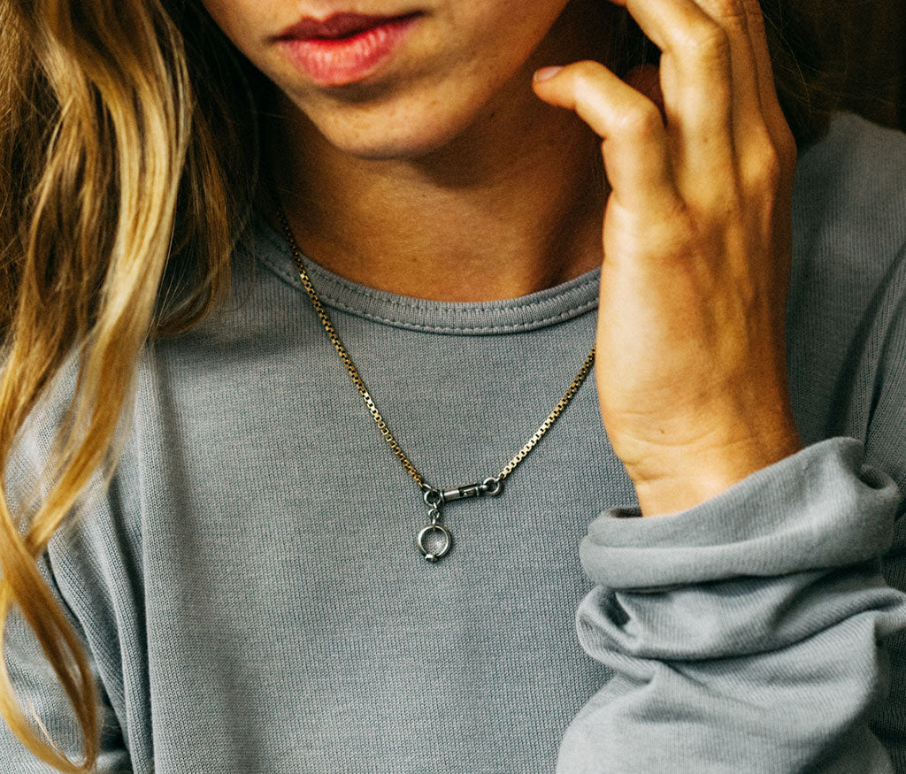 necklace symbol ring silvergold