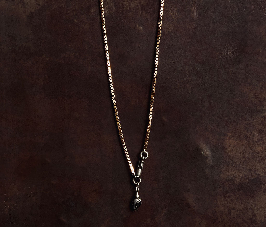 necklace symbol rosebud silvergold