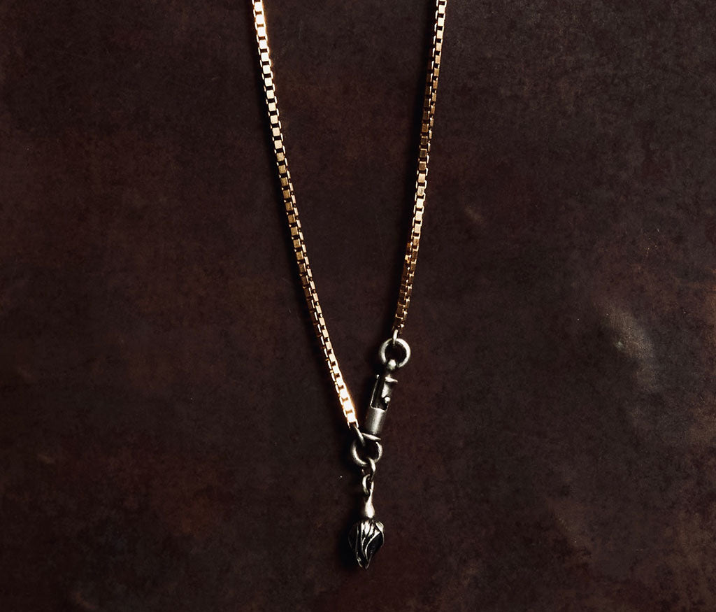 necklace symbol rosebud silvergold