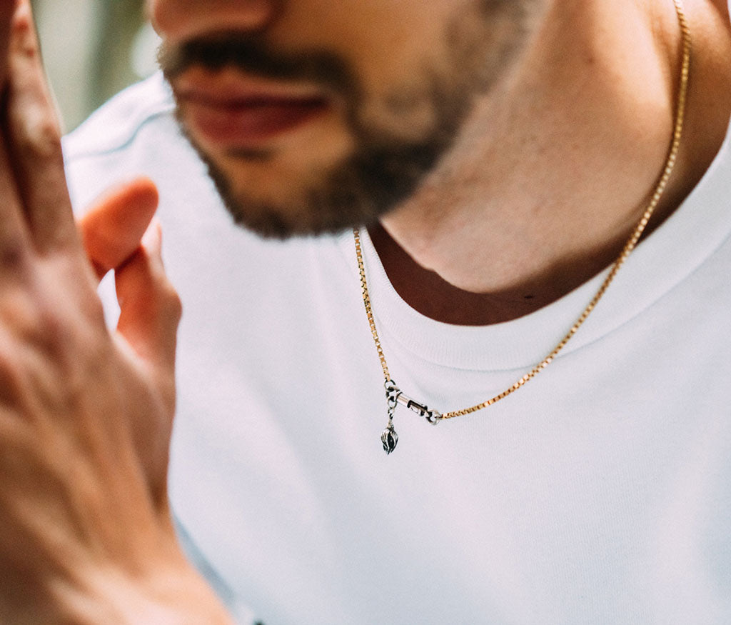 necklace symbol rosebud silvergold
