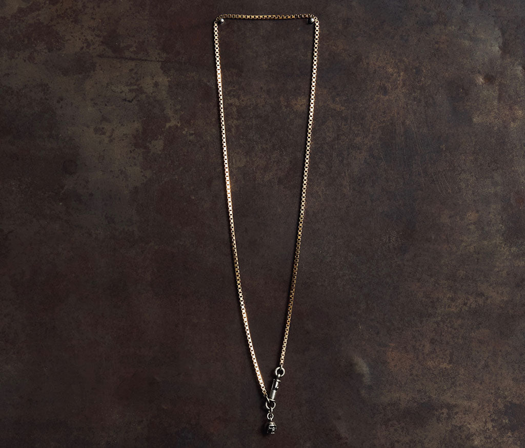 necklace symbol skull silvergold