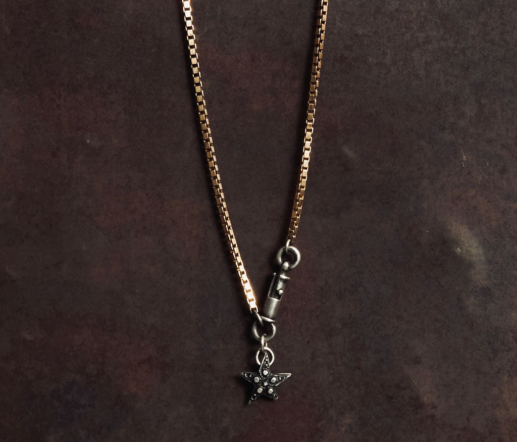 necklace symbol star silvergold