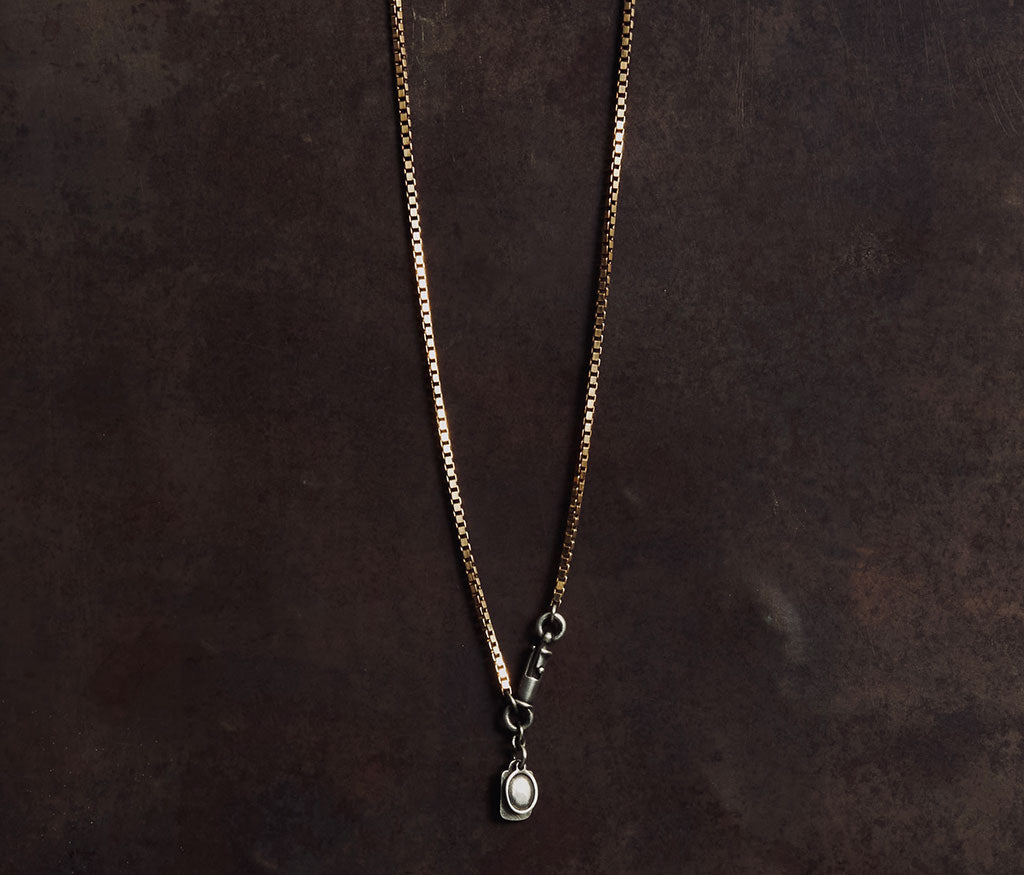 necklace symbol two tags silvergold