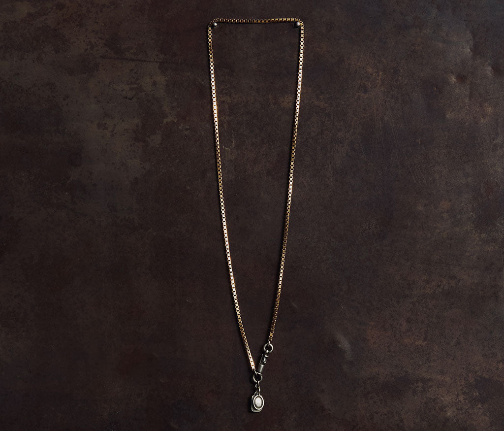 necklace symbol two tags silvergold