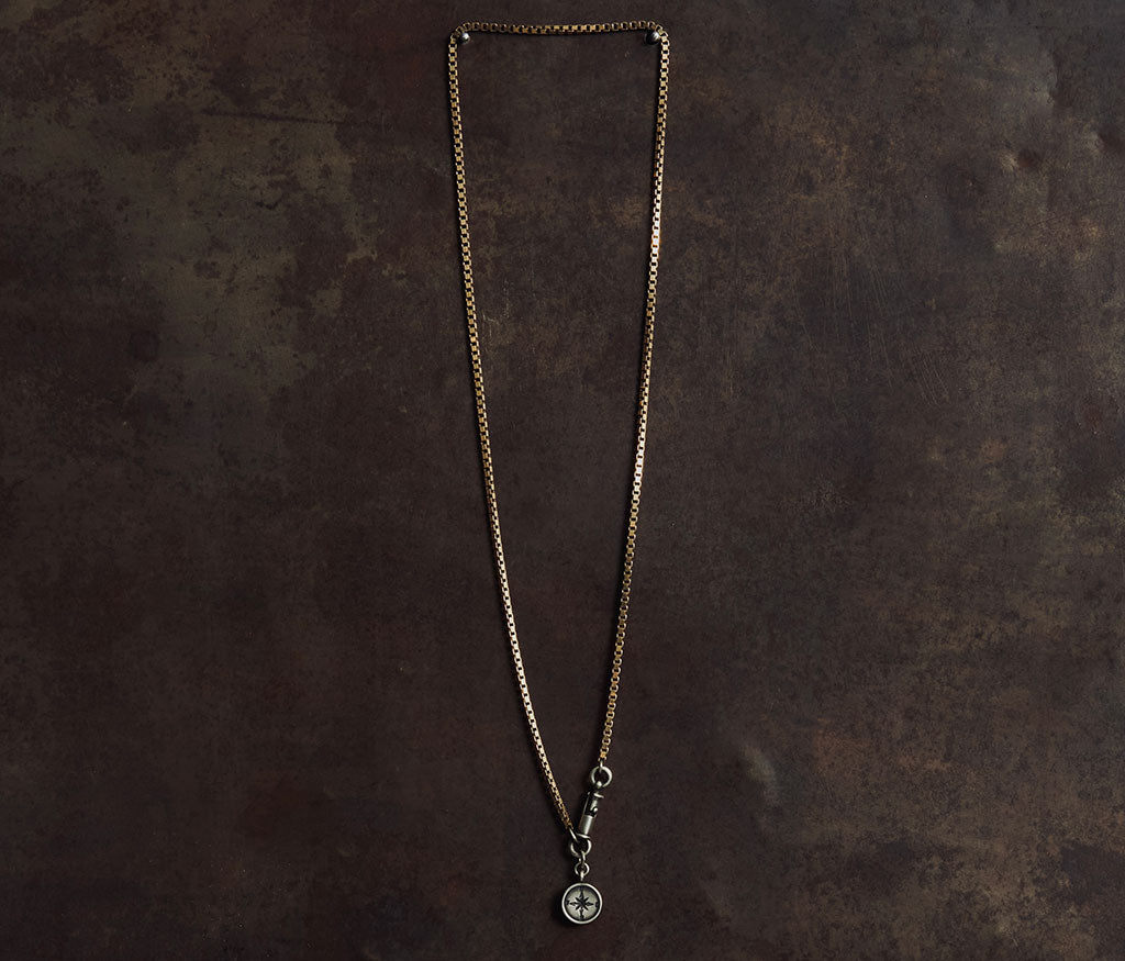 necklace symbol windrose silvergold