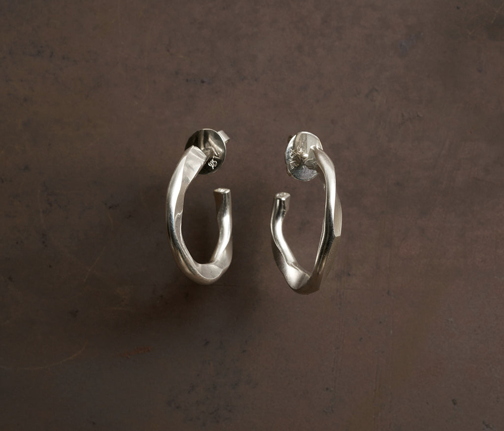 hoop studs facets