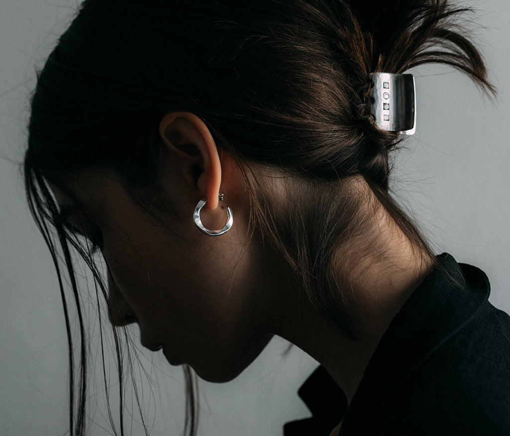 hoop studs facets