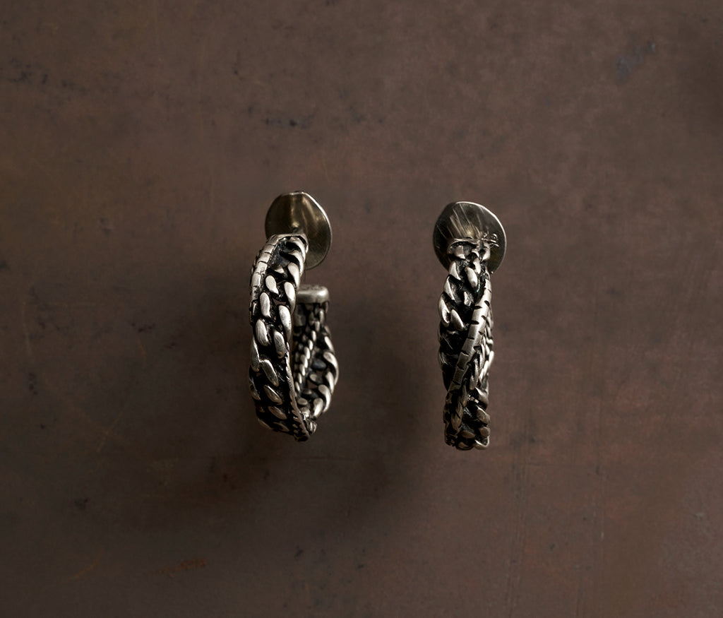 hoop studs chains
