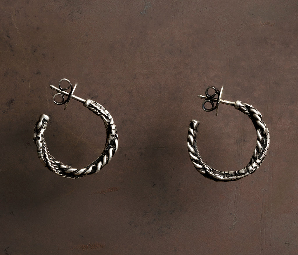 hoop studs chains