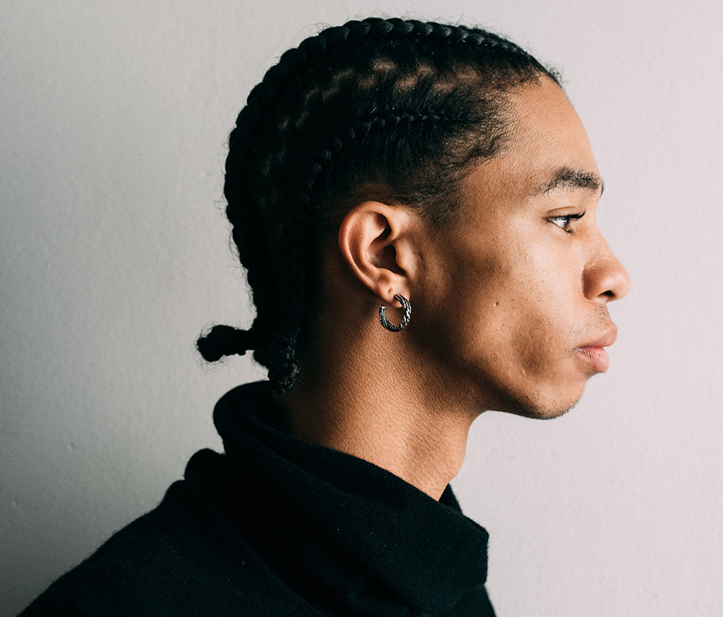 hoop studs chains
