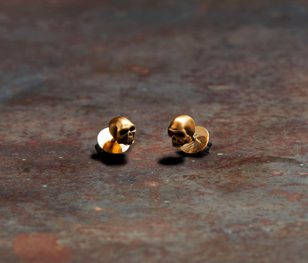 studs skull gold