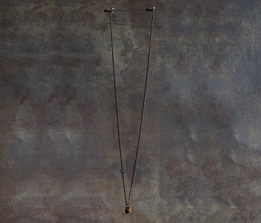 chain mini skull gold