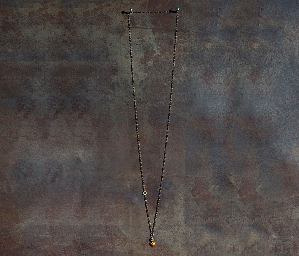 chain mini heart gold