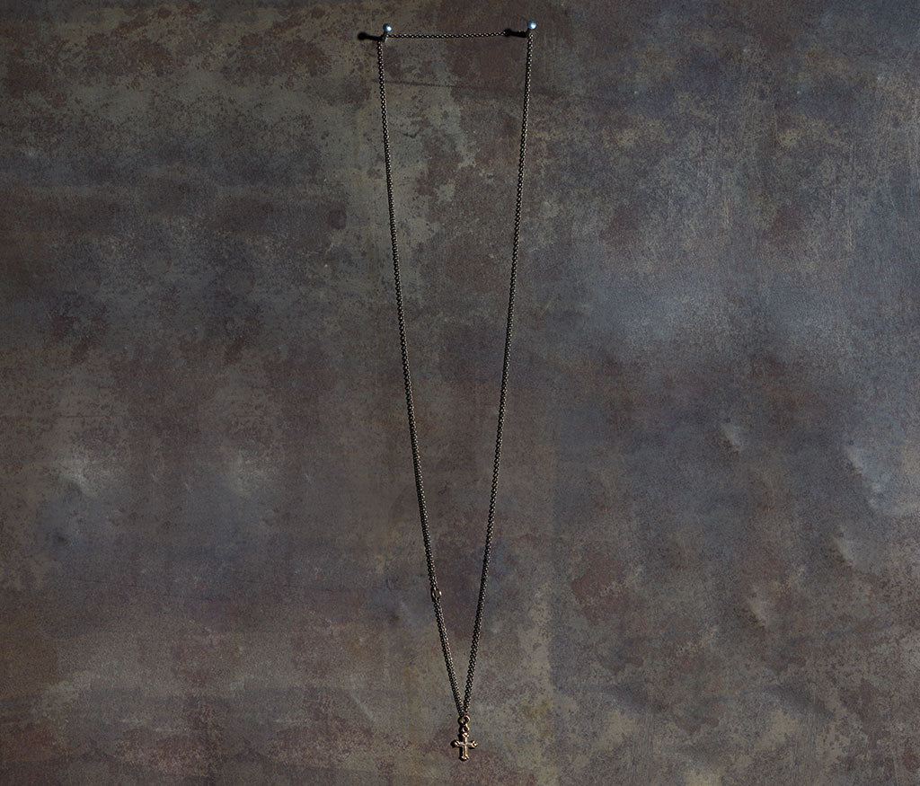 chain mini cross gold