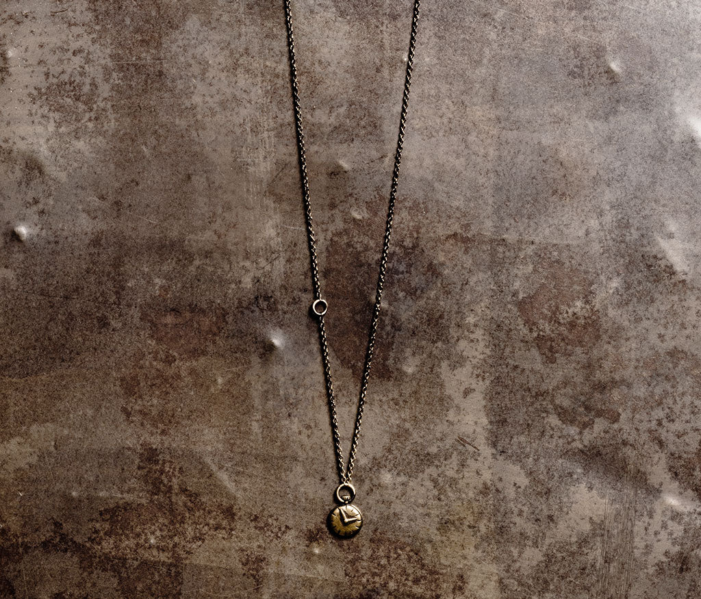 chain mini clock gold