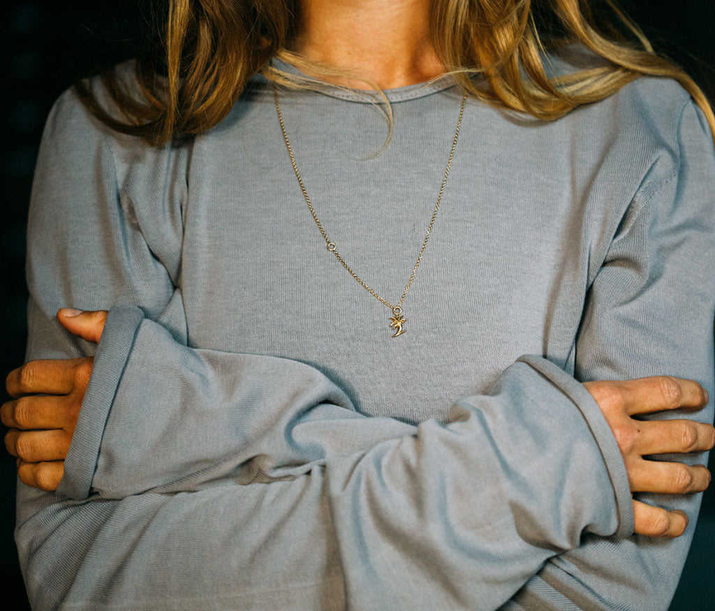 chain mini palm gold