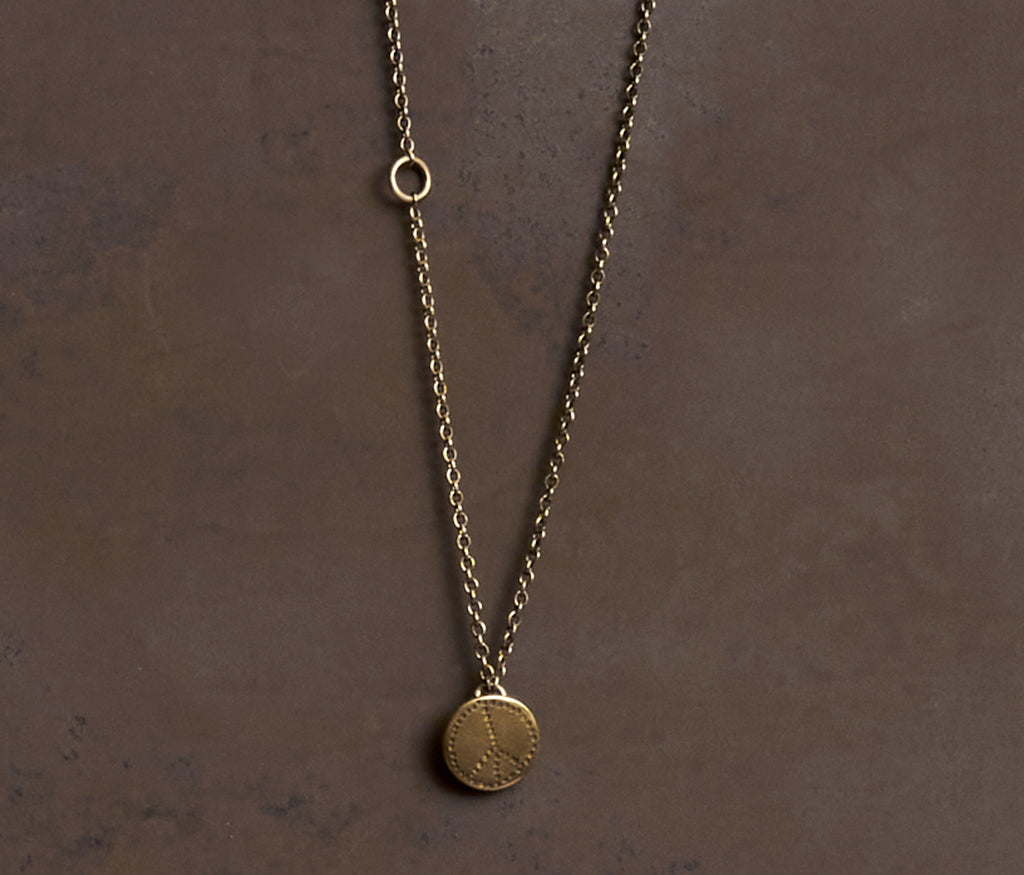 chain mini peace gold