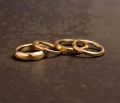 4 ring combination hammered gold