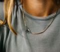 necklace symbol cross silvergold
