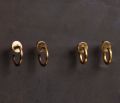 hoop studs fine hammered gold