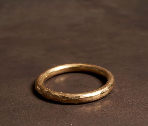 ring classic round forged gold