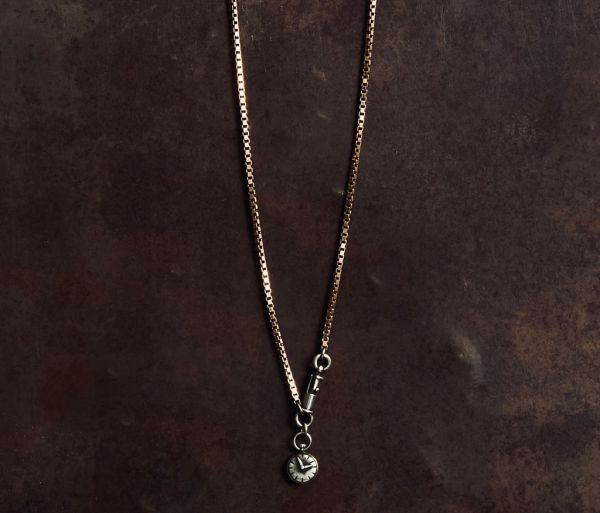 necklace symbol clock silvergold