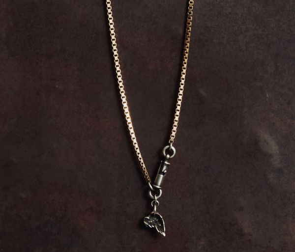 necklace symbol cross silvergold