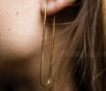 earrings loop hammered fine gold