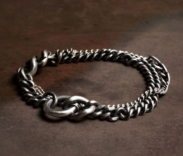bracelet two chains ring