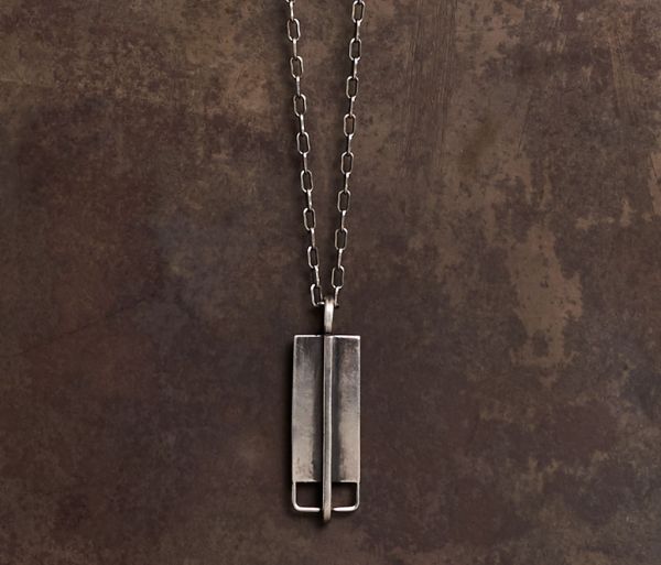 necklace cross tag