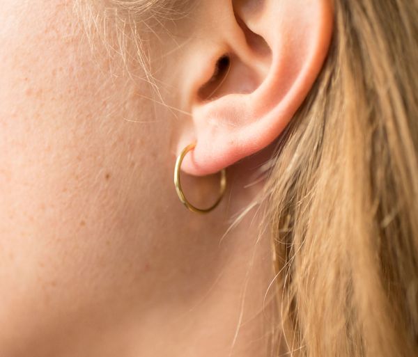 hoop earrings super fine  gold